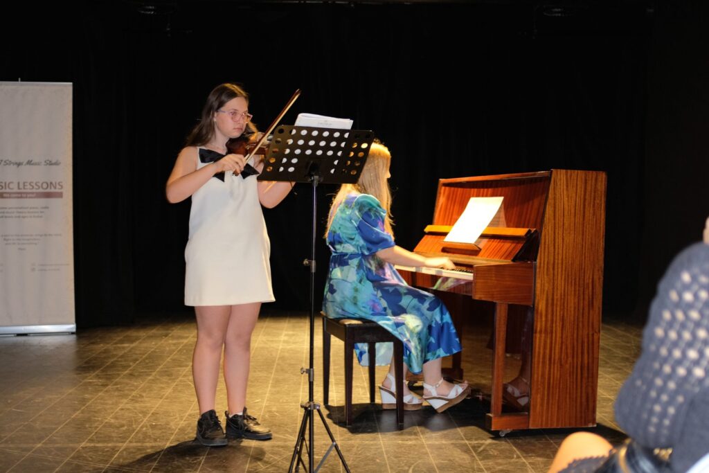 Private music lesson performance at MJ Strings in Dubai