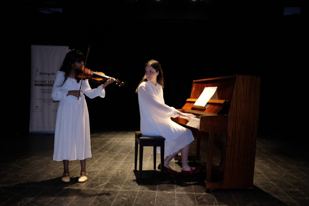 Private music lesson performance at MJ Strings in Dubai