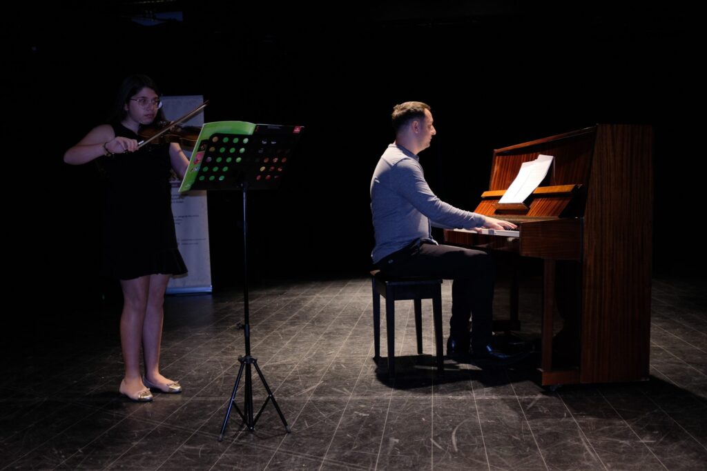 Private music lesson performance at MJ Strings in Dubai