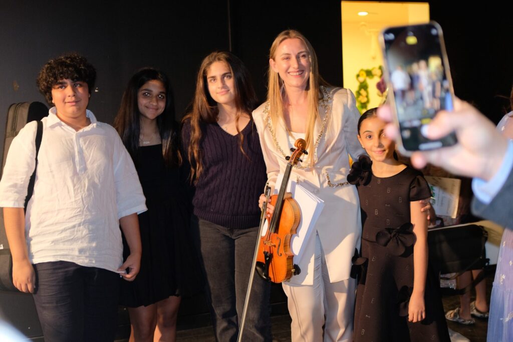 Private music lesson performance at MJ Strings in Dubai
