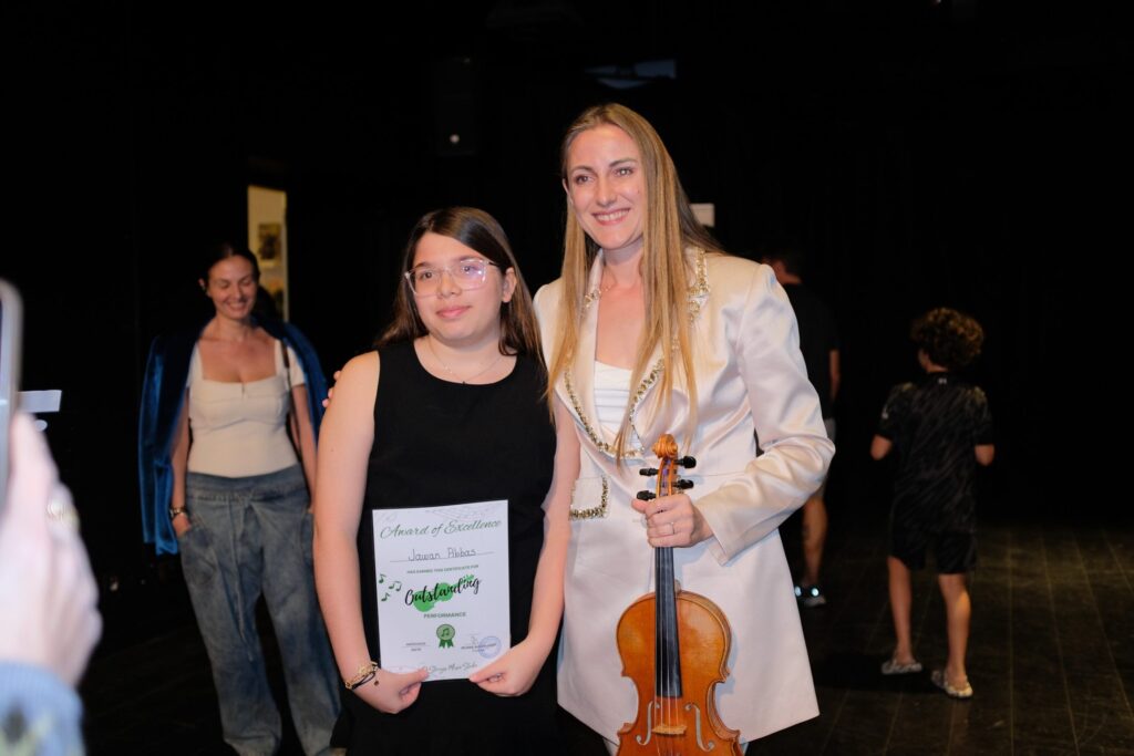 Private music lesson performance at MJ Strings in Dubai