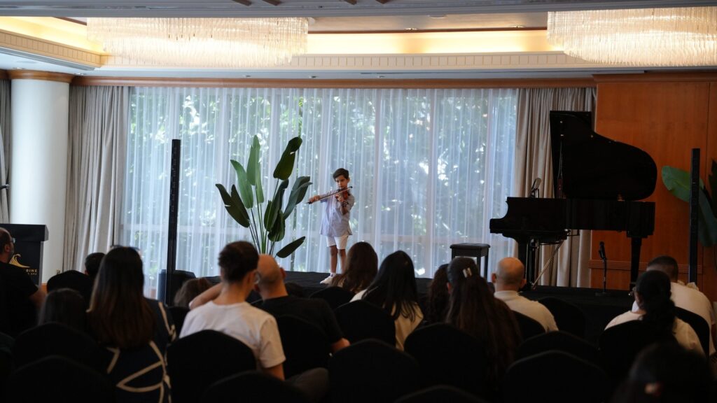 Private music lesson performance at MJ Strings in Dubai