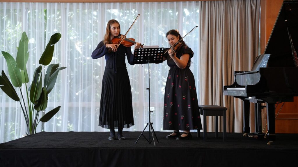 Private music lesson performance at MJ Strings in Dubai