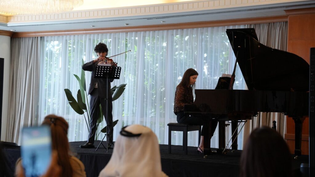 Private music lesson performance at MJ Strings in Dubai